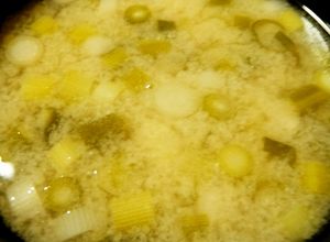 ミョウガの茎（ミョウガタケ)の味噌汁-レシピのメイン写真