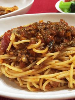 簡単本格、ボロネーゼミートソースパスタ-レシピのメイン写真