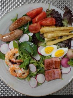 姫筍の天ぷらと食いしん坊サラダ-レシピのメイン写真