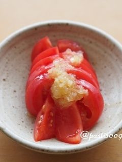 簡単♪トマトの酢玉ねぎがけ-レシピのメイン写真