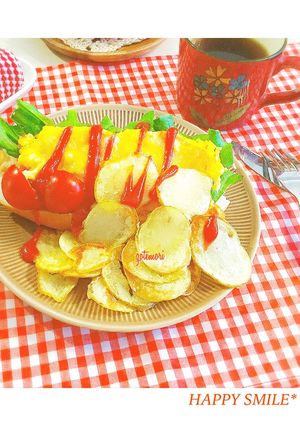 ふわトロ♡チーズオムレツポテチードッグ-レシピのメイン写真