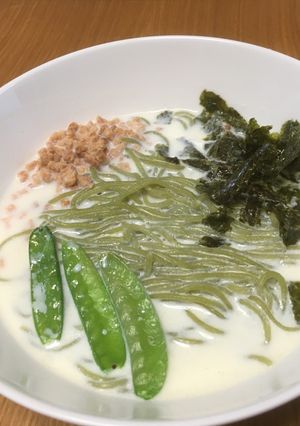 ヌードルメーカーで青汁豆乳麺♫-レシピのメイン写真
