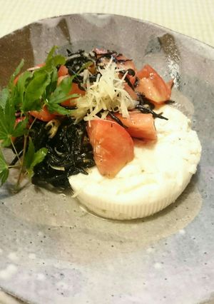 トマトひじき梅豆腐-レシピのメイン写真