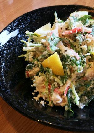 簡単♪豆腐と水菜の味噌マヨサラダ-レシピのメイン写真