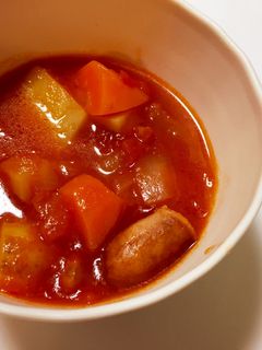 トマト缶でお水も計量!簡単ミネストローネ-レシピのメイン写真