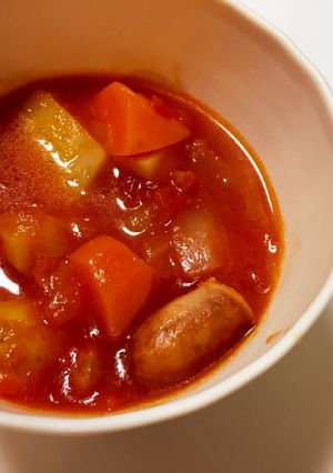 トマト缶でお水も計量！簡単ミネストローネ-レシピのメイン写真