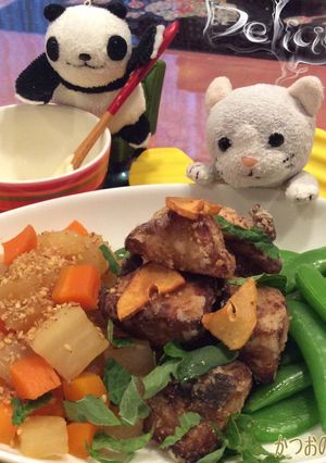 ♧竜田揚げのコロコロサラダ-レシピのメイン写真