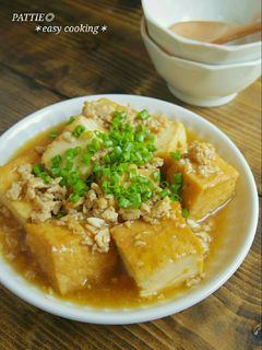 ☆簡単☆厚揚げの鶏そぼろあんかけ-レシピのメイン写真