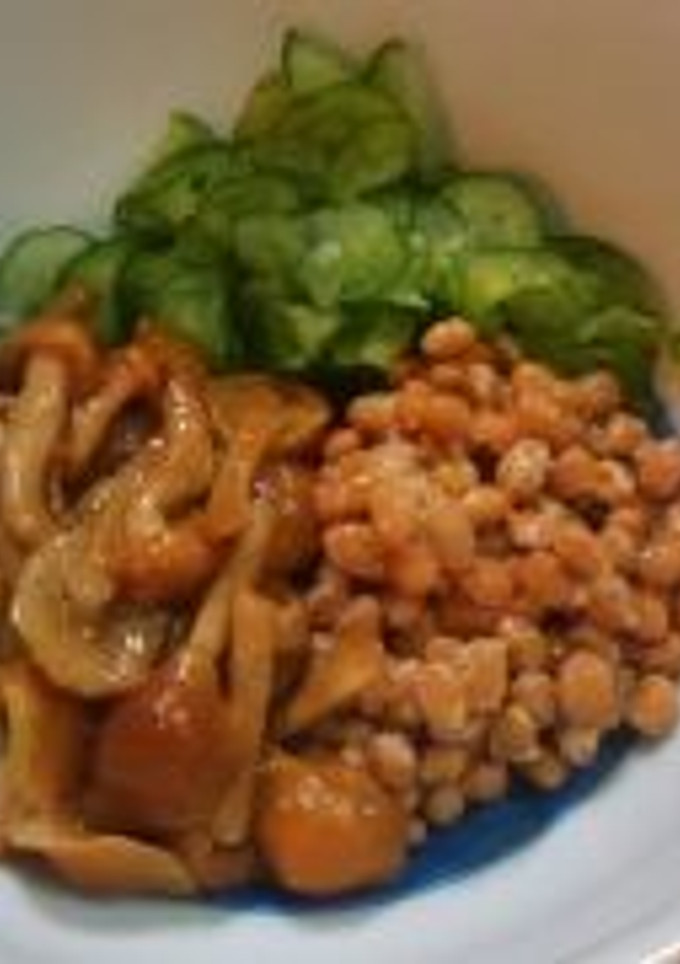 納豆となめこの中華風和え-レシピのメイン写真