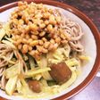 極秘のグリーンカレー納豆蕎麦