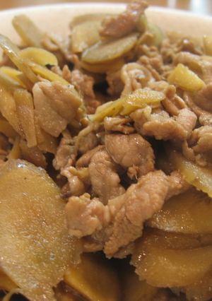 新生姜とごぼうの豚バラ煮-レシピのメイン写真