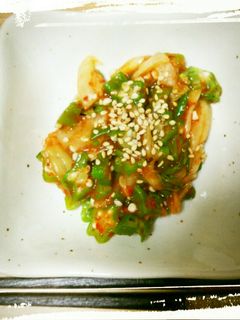 オクラとキムチの和え物-レシピのメイン写真