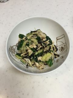 たたききゅうりとササミの塩昆布和え-レシピのメイン写真