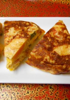 炊飯器でキッシュ♪かぼちゃ・トマト・ツナ-レシピのメイン写真