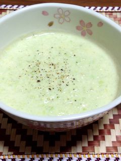 冷凍えだ豆とジャガイモの豆乳スープ♪-レシピのメイン写真