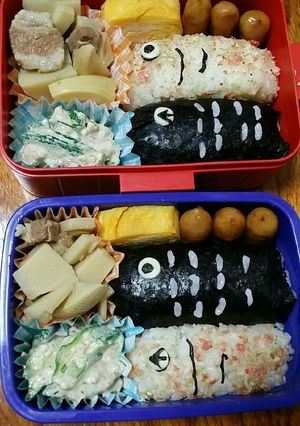 手抜き鯉のぼり弁当♡-レシピのメイン写真
