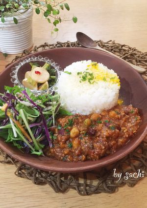 ミックスビーンズときのこのキーマカレー-レシピのメイン写真