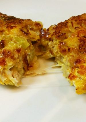 もっちりオムレツ　ねぎ、ひき肉　チーズ　-レシピのメイン写真