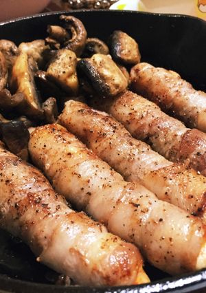ちくわの豚バラ巻きinキムチチーズ♫-レシピのメイン写真