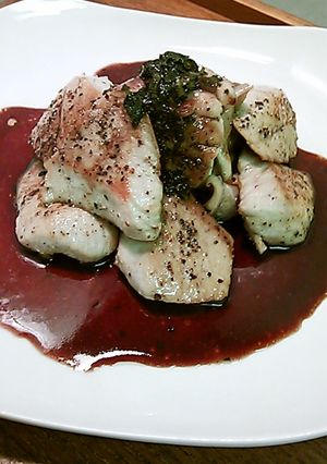 まぐろのステーキワインソース添え-レシピのメイン写真