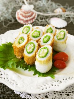 胡麻和えオクラ㏌竹輪-レシピのメイン写真