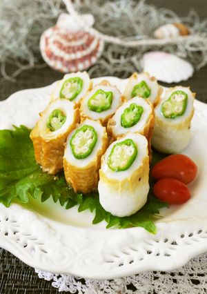 胡麻和えオクラ㏌竹輪-レシピのメイン写真