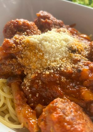 ゴロゴロ☆ミートボールスパゲティ🍝-レシピのメイン写真