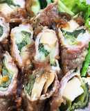 筍と九条ネギの肉巻き！2種の味付チョイス