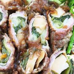 รูปของ 筍と九条ネギの肉巻き！2種の味付チョイス