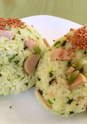 ☆魚肉ソーセージ 青しそおにぎり-レシピのメイン写真
