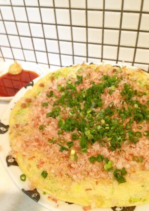 おつまみ☆もやしとキャベツ納豆お好み焼き-レシピのメイン写真