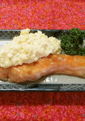 鮭のムニエル、タルタルソースかけ、簡単-レシピのメイン写真