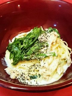 明日葉とツナのサラダスパ-レシピのメイン写真