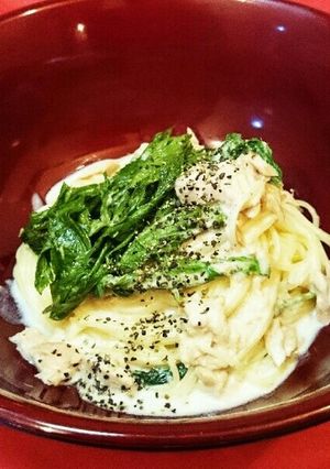 明日葉とツナのサラダスパ-レシピのメイン写真
