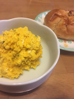 かぼちゃと卵のふわふわサラダ-レシピのメイン写真