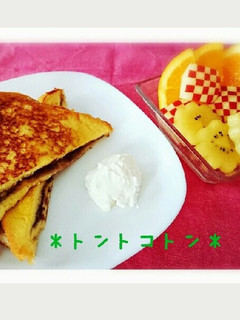 小倉フレンチトースト☆果物添え-レシピのメイン写真