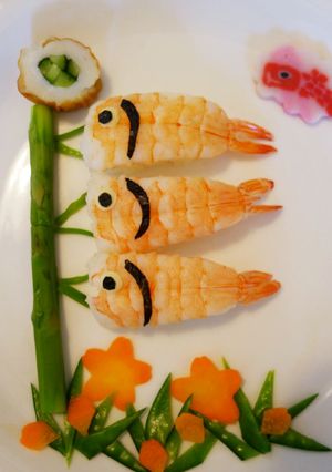 子供の日★エビのお寿司で鯉のぼり-レシピのメイン写真