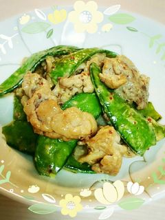 豚肉と絹さやのマヨマスタード炒め✩-レシピのメイン写真