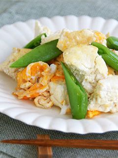 スナップえんどうと豆腐の炒め物-レシピのメイン写真