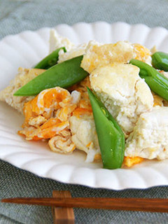 スナップえんどうと豆腐の炒め物-レシピのメイン写真