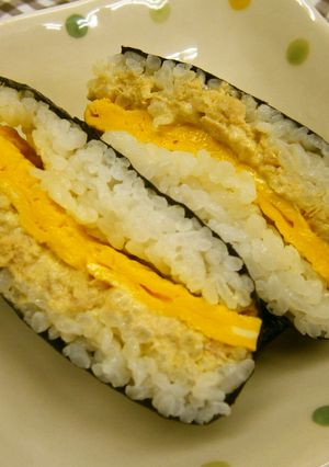 ツナとたまごと大葉のおにぎらず-レシピのメイン写真