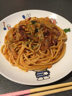 簡単!! 豚キムチパスタ♪-レシピのメイン写真