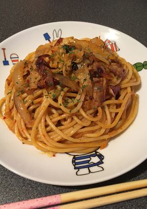 簡単!! 豚キムチパスタ♪-レシピのメイン写真