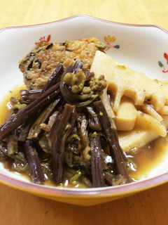 春の山菜とひりょうずの煮物-レシピのメイン写真