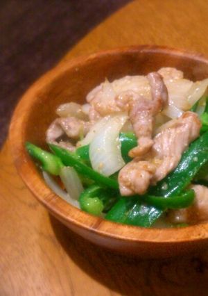 豚肉とピーマンのゴマ味噌炒め-レシピのメイン写真