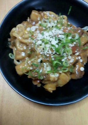 我が家のチーズカレー焼きうどん-レシピのメイン写真