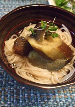 なすとそうめんの冷やし椀-レシピのメイン写真