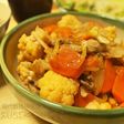 カリフラワーと豚肉のエスニック甘酢炒め