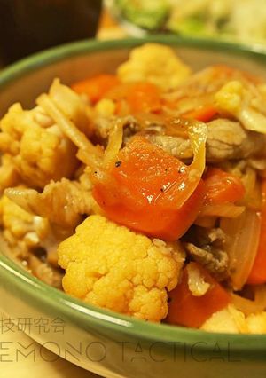 カリフラワーと豚肉のエスニック甘酢炒め-レシピのメイン写真