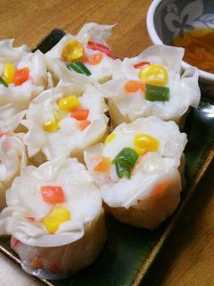 はんぺんで☆カラフルしゅうまい-レシピのメイン写真